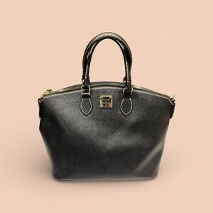 Dooney & Bourke Saffiano Domed Zip Satchel Black